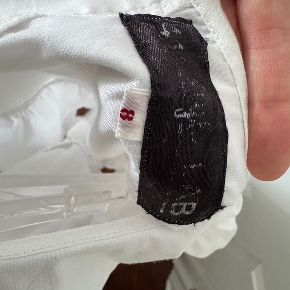 White Ruffled Women's Top - Picture 3 of 3